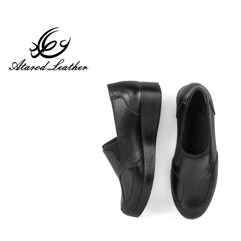 کفش طبی زنانه چرم عطارد مدل قوز شصت پا کد SH220