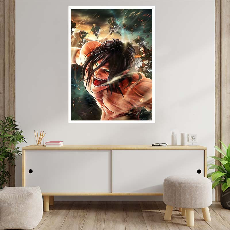پوستر کارنيکا طرح حمله به تایتان Attack on Titan کد 93237 مجموعه 8 عددی