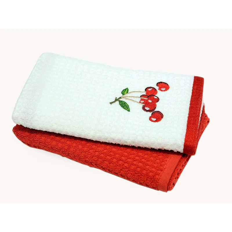 حوله آشپزخانه مدل گیلاس سایز 70x40 سانتی متر بسته 2 عددی