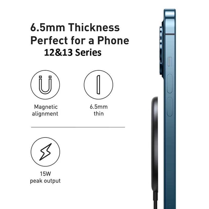 شارژر بی سیم باسئوس مدل MagSafe BS-W522C