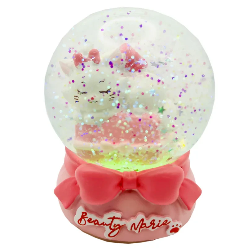 گوی چراغ‌دار مدل BEAUTY MARIE طرح گربه اشرافی کد D7134