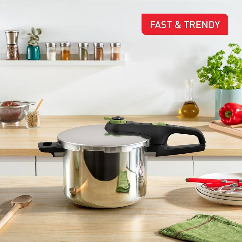 زودپز دوقلو تفال مدل Secure Trendy گنجایش 6 و 4 لیتر