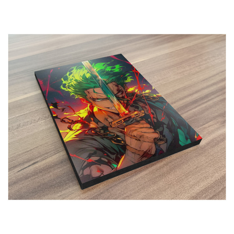 تابلو شاسی گوفی مدل انیمه وان پیس رورونوآ زورو طرح Roronoa Zoro One Piece Anime کد RED15