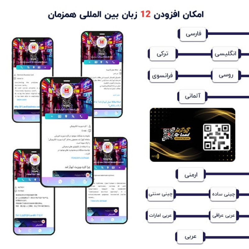 پک استند و تگ NFC کارت ویزیت دیجیتال مدل black100