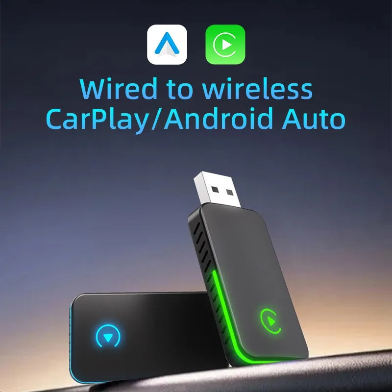 کارپلی و اندروید اتو مدل CPAA M10 2in1 CarplayAndroid Auto به همراه مبدل USB به USB-C
