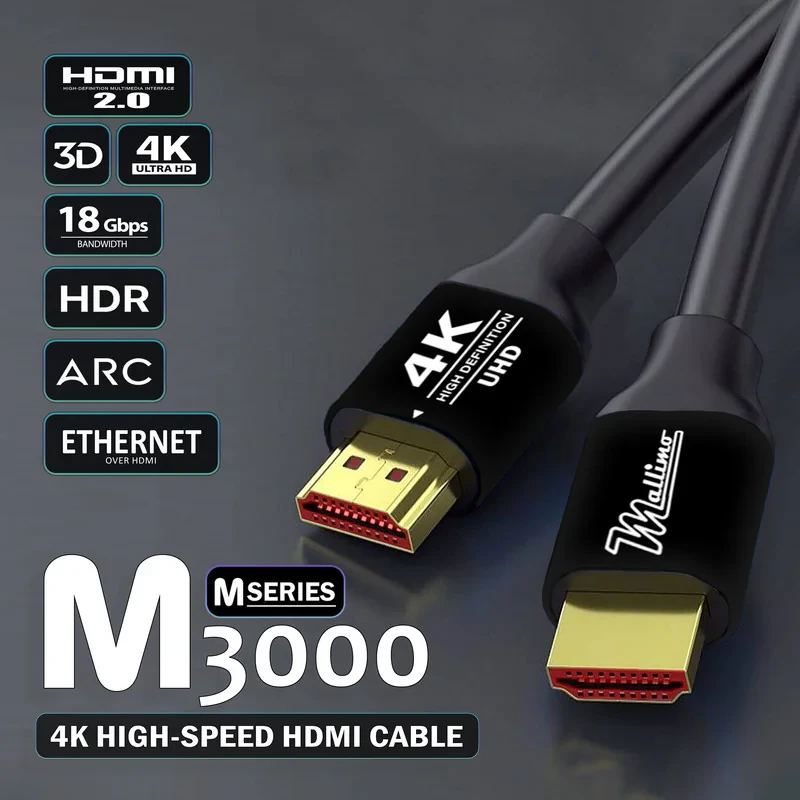کابل HDMI 4K مالیمو مدل M3000 طول 1.5 متر