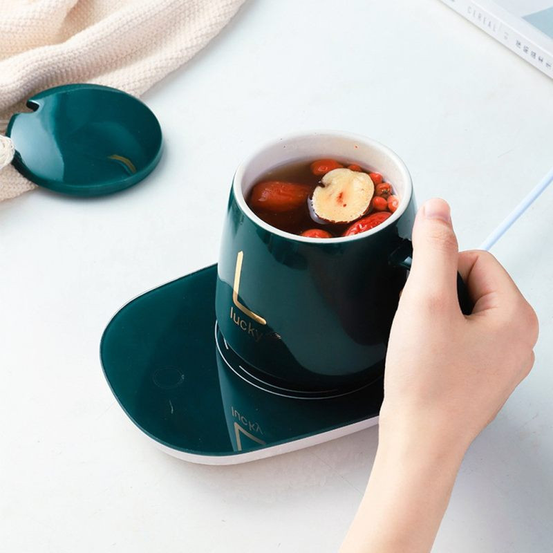 ماگ حرارتی لاکی مدل Temperature Plus به همراه صفحه گرم‌کن برقی
