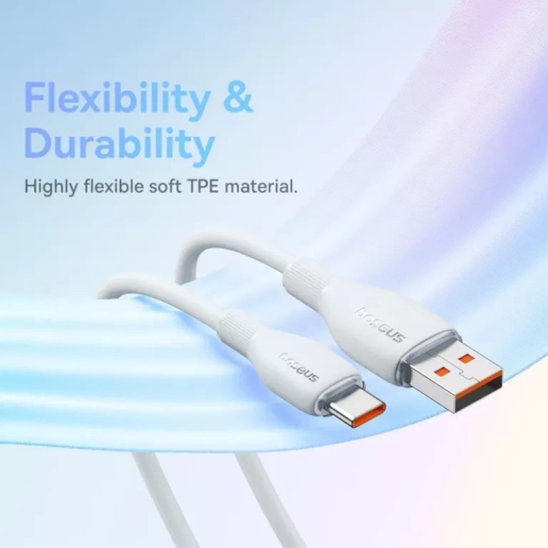 کابل تبدیل USB به USB-C بیسوس مدل Pudding Series P10355703511-B1 طول 1.2 متر