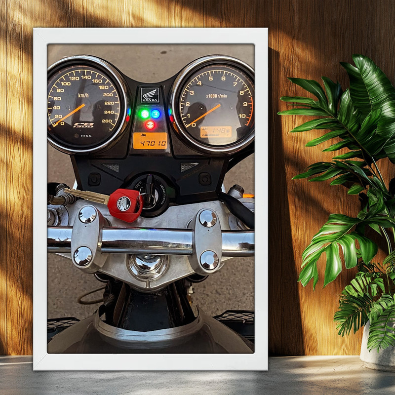 تابلو بکلیت طرح موتور سنگین هوندا سی بی HONDA CB1300 مدل W-pe130136 فریم سفید