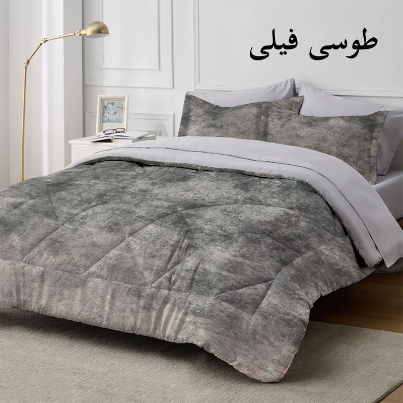 سرویس روتختی دو نفره 6 تکه نوپه هوم مدل مخمل پتینه 1028