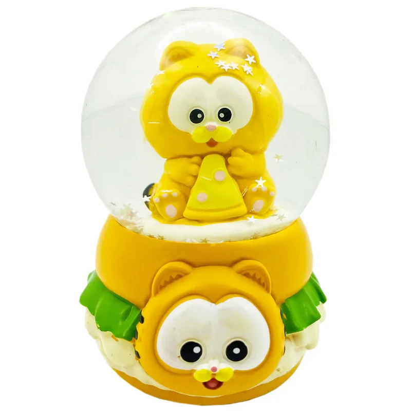 گوی چراغ‌دار مدل Garfield طرح پیشی تنبل و پیتزا کد A6379