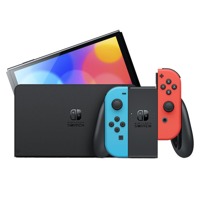 کنسول بازی هیبریدی نینتندو مدل Switch - OLED Neon Blue and Neon Red ظرفیت 64 گیگابایت