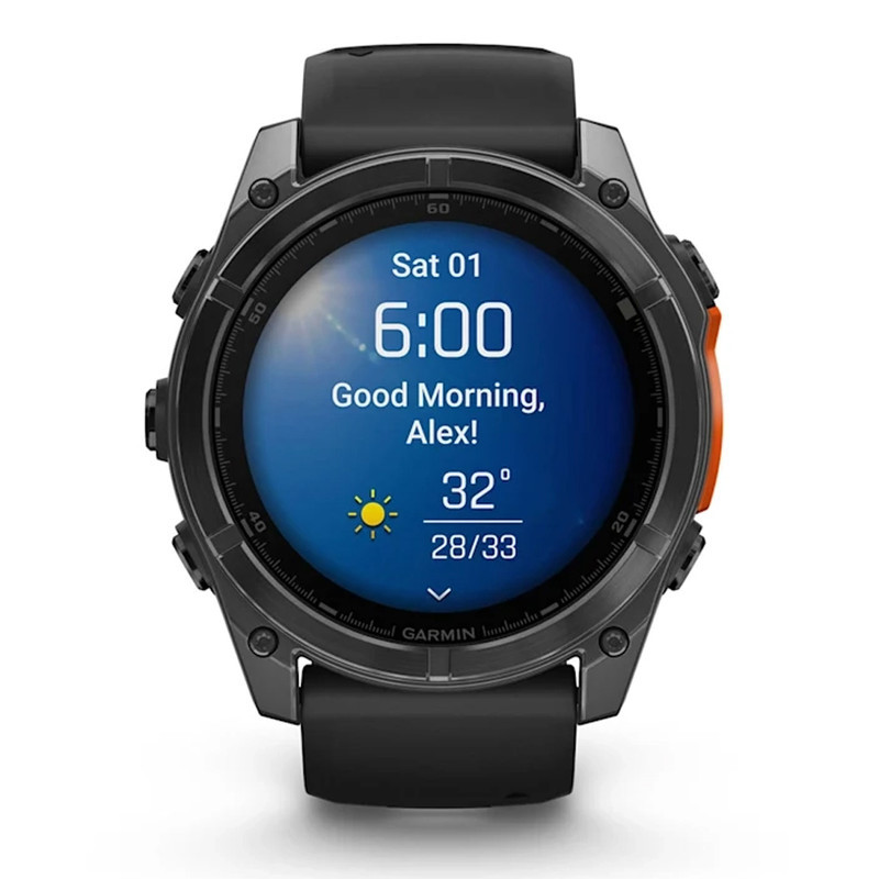 ساعت هوشمند 47 میلی‌متری گارمین مدل Fenix 8 Amoled با بند سیلیکونی