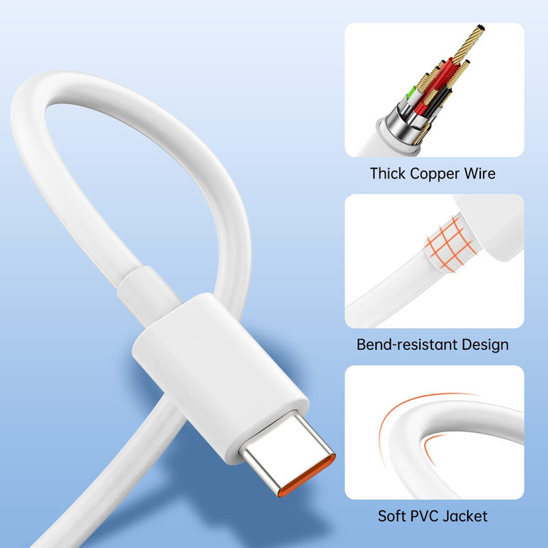 کابل تبدیل USB به USB-C نیبیوا مدل Fast Charge 120W طول 1.5 متر