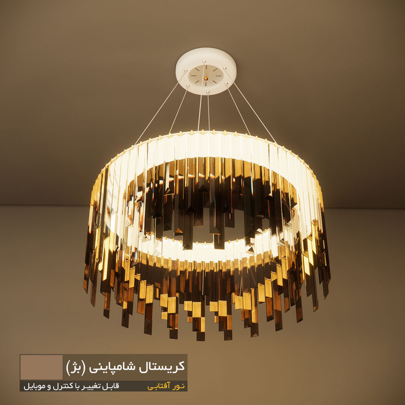 لوستر نورکیا مدل تک حلقه قندیلی کد 1R-55G
