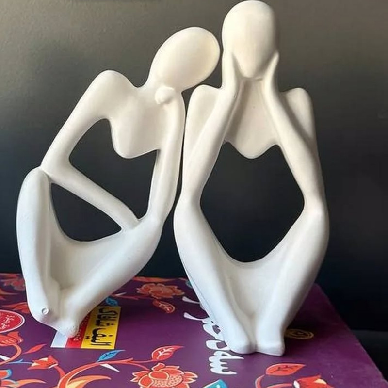 مجسمه مدل متفکر مجموعه سه عددی