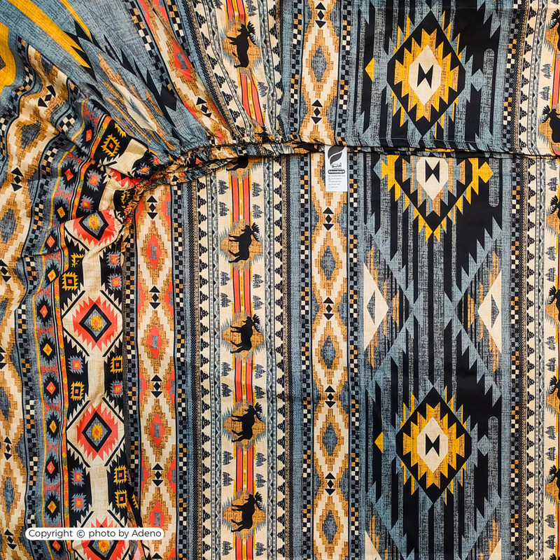 ملحفه میکرو آدنو مدل قشقایی کد CH156 دونفره سایز 160x200 سانتی متر
