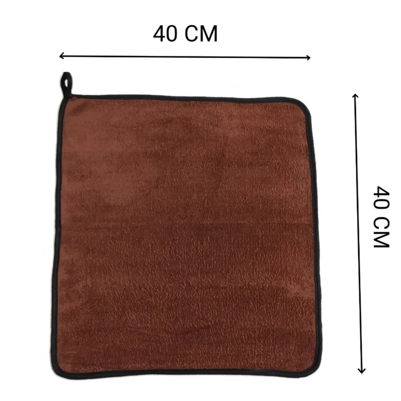 دستمال نظافت آشپزخانه مدل حوله ای تنظیف میکروفایبر کد 40X40 بسته 5 عددی
