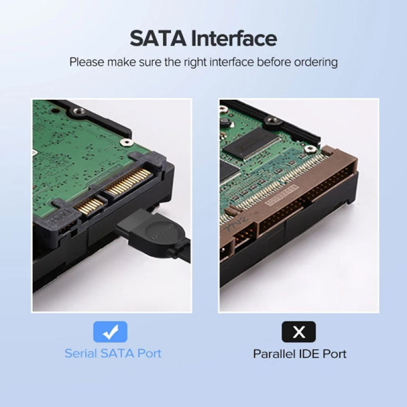 کابل دیتا SATA3 یوگرین مدل US217-30796 طول 0.5 متر