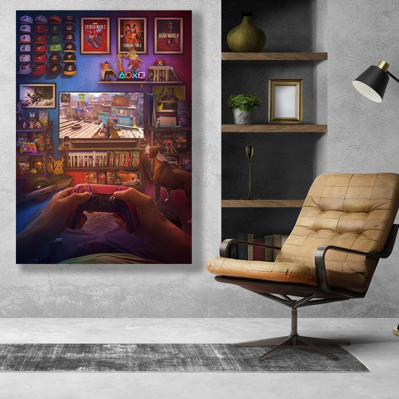 تابلو شاسی مدل اتاق گیمینگ gaming room کد gm133