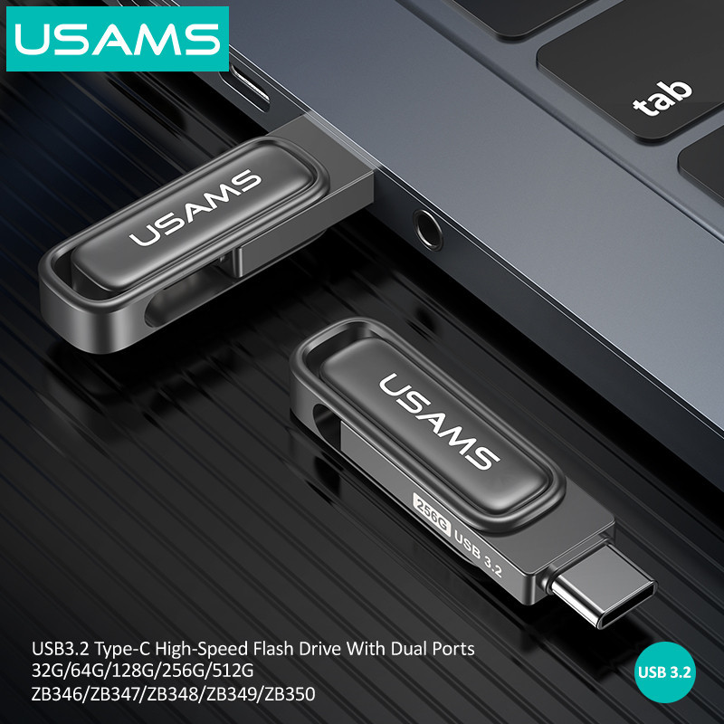 فلش مموری یوسمز مدل zb348 ظرفیت 128 گیگابایت با رابط usb-C