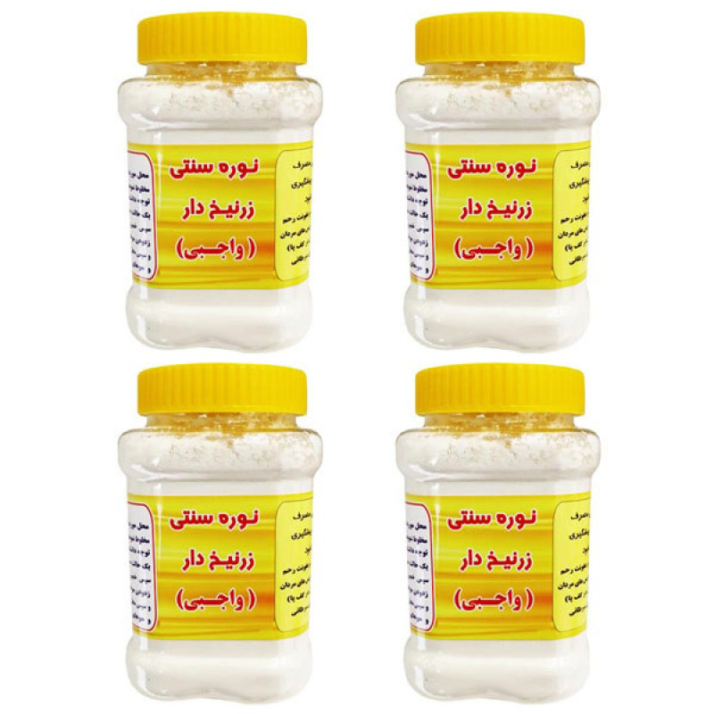 پودر موبر نوره مدل زرنیخ دار وزن 450 گرم بسته 4 عددی