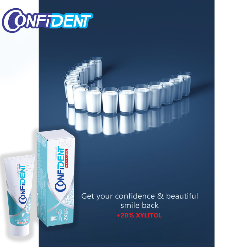 خمیر دندان کانفیدنت مدل Whitening-Max حجم 100 گرم