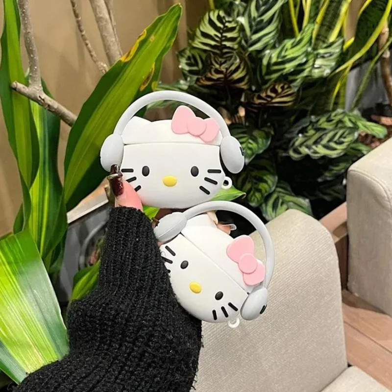 کاور والکری طرح Headphone Kitty مناسب برای کیس اپل ایرپاد 4  4ANC