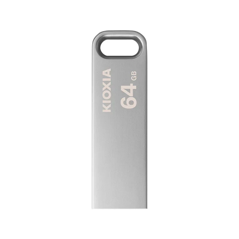 فلش مموری کیوکسیا مدل U366 ظرفیت 64 گیگابایت بدنه استیل مقاوم، رابط USB 3.2 سرعت انتقال بالا و حلقه اتصال آسان
