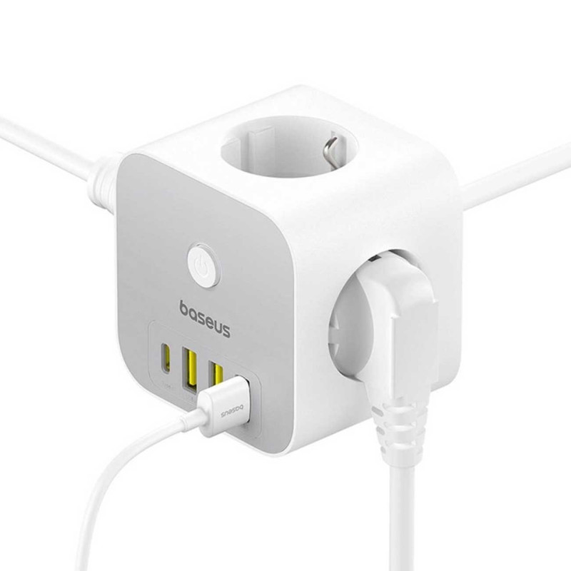 شارژر رومیزی 20 وات 4 پورت بیسوس مدل  PowerCombo Cube 20w S321A
