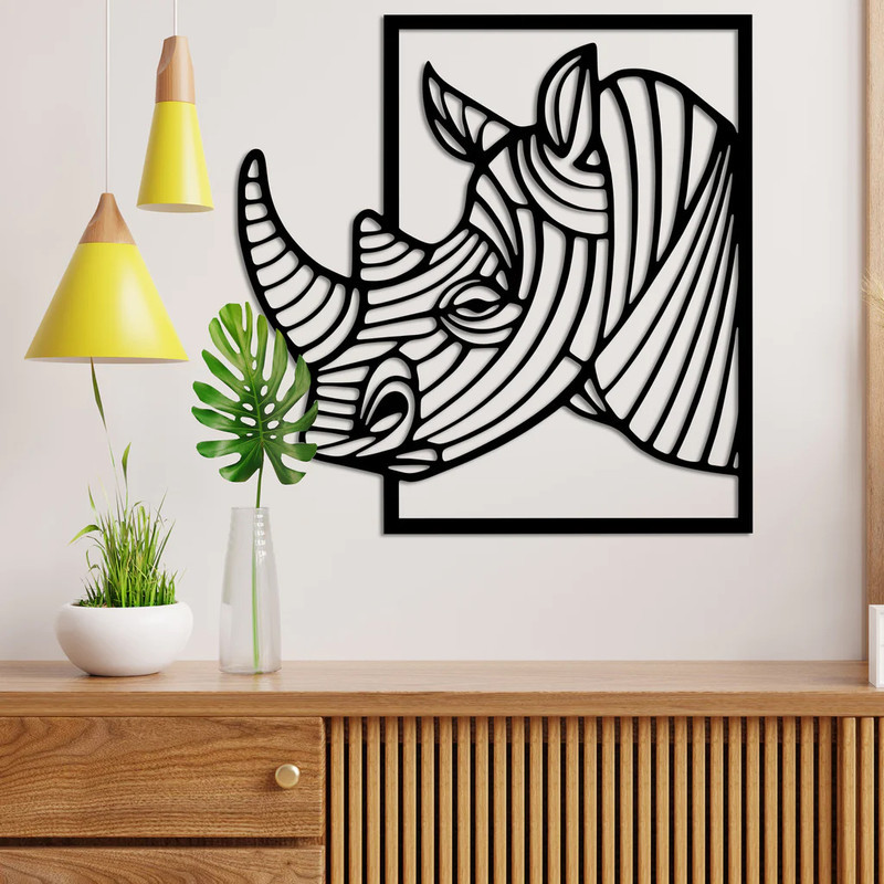 دیوارکوب مدل چوبی کرگدن کد T32
