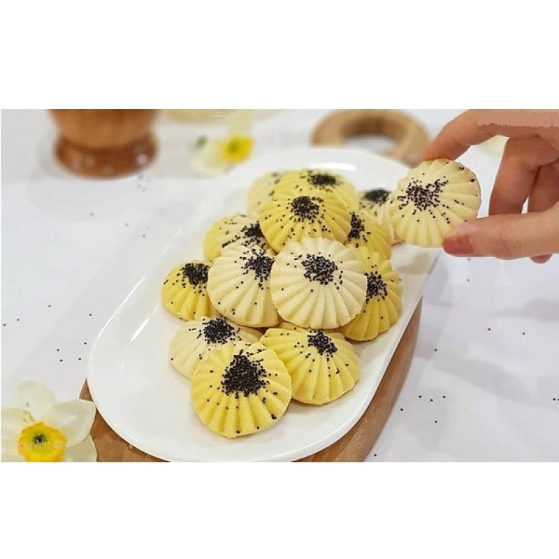 قالب شیرینی به گز مدل صدف مجموعه 3 عددی