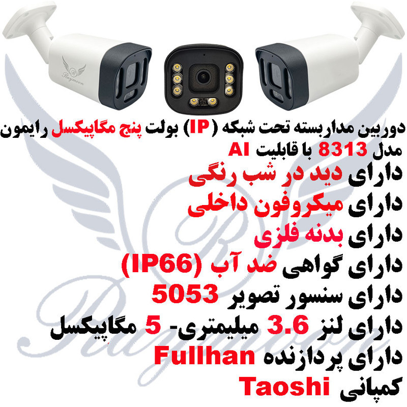 دوربین مداربسته تحت شبکه رایمون مدل 5MP-8313-IP-AI