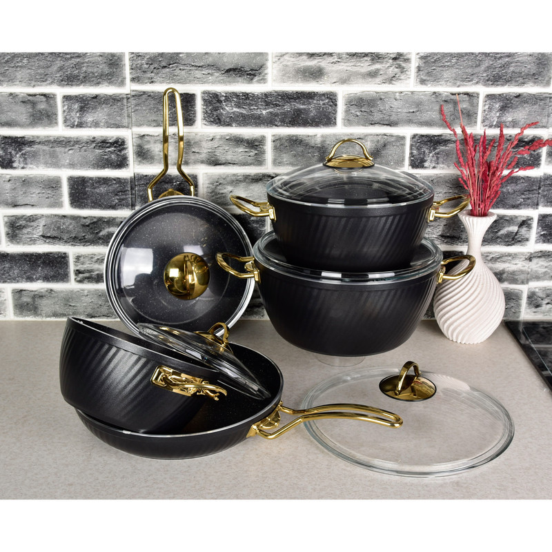 سرویس پخت و پز 10 پارچه ام جی اس مدل فورج BLACK