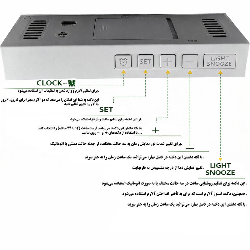 ساعت رومیزی دیجیتال مدل 5519