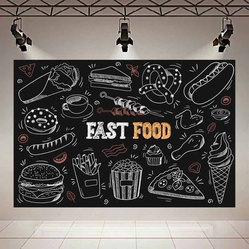 استیکر طرح پترن فست فود مدل Fast Food کد AR304466