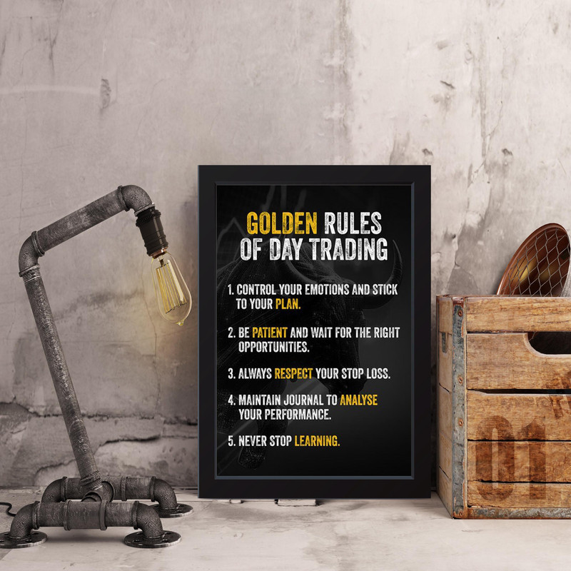 تابلو مدل معامله گر منضبط Trading Rules کد MJ13132