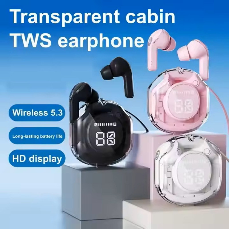 هدفون بلوتوثی مدل UltraPods Pro بدون قابلیت نویز کنسلینگ، درگاه شارژ USB Type-C، دارای میکروفون داخلی، دارای نشانگر LED، مقاوم در برابر آب