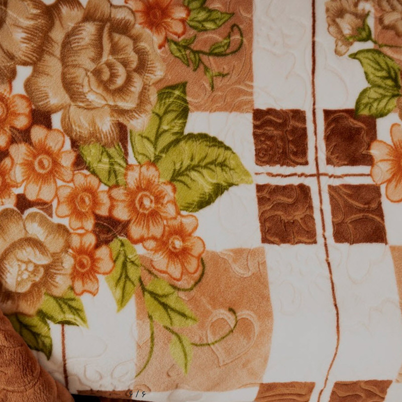 پتو 2 نفر گلبافت مدل برتر گلدار کد 127 سایز 220x240 سانتی‌متر