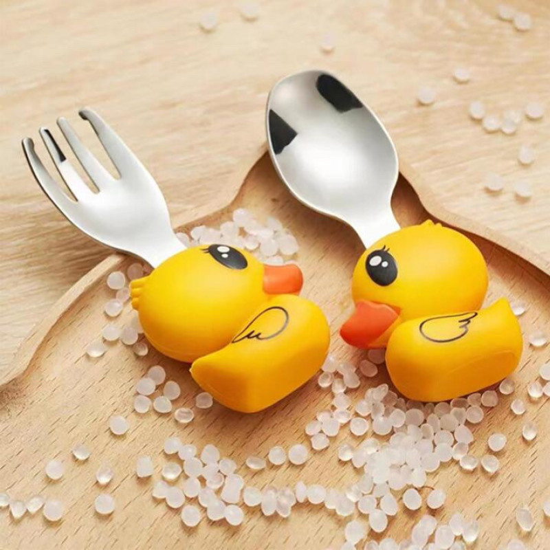 قاشق و چنگال طرح جوجه اردک کد 1