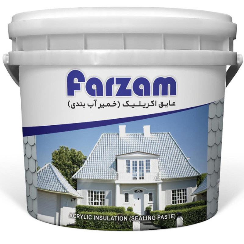 رنگ عایق اکریلیک سفید فرزام کد 821 وزن 4 کیلوگرم