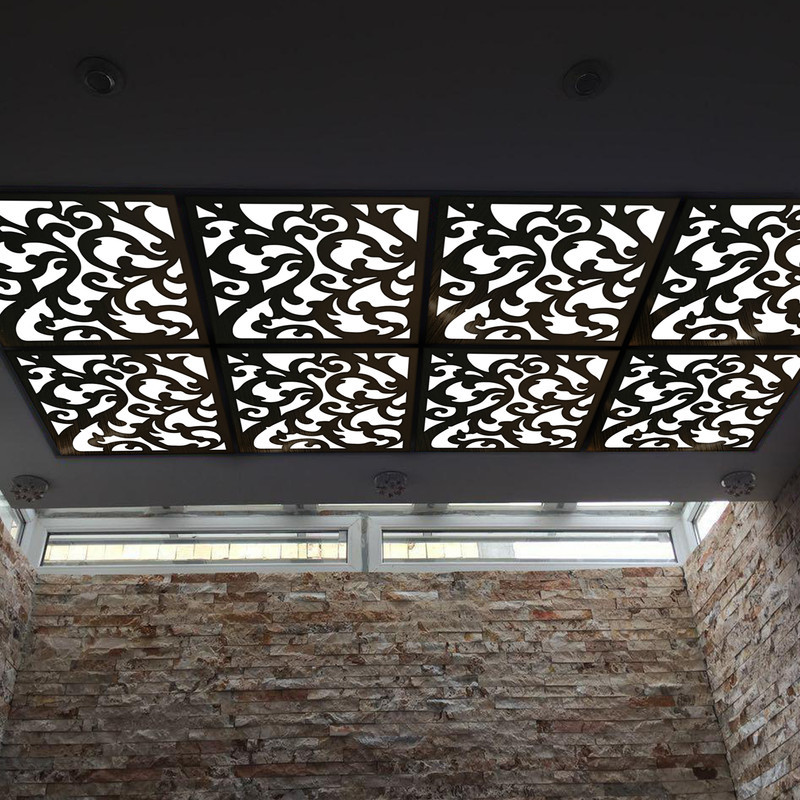 تایل سقفی آسمان مجازی بنی دکو مدل MC44 اندازه 60x60 سانتی متر مجموعه 4 عددی