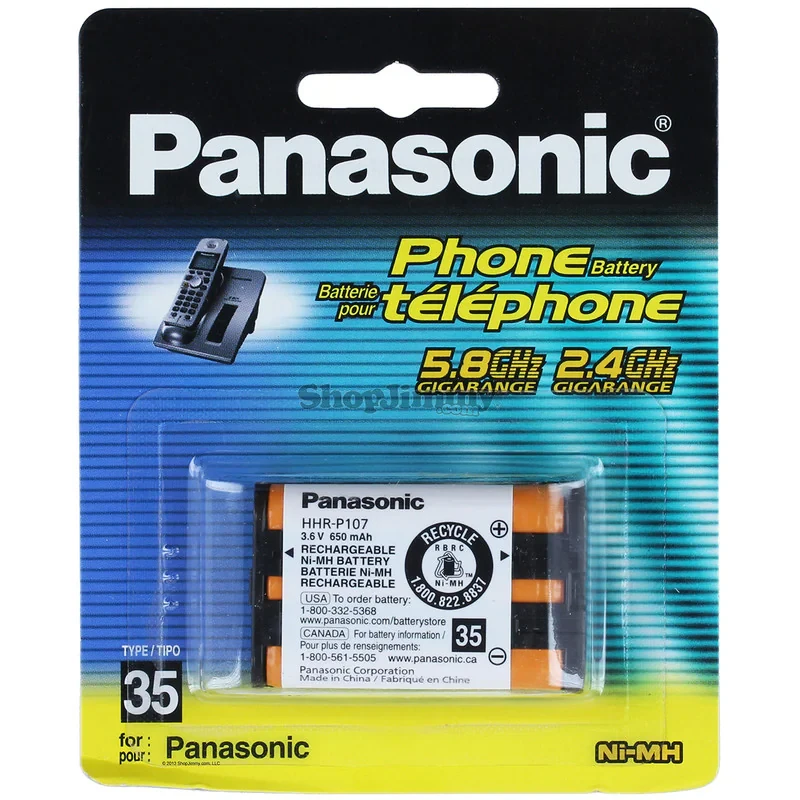 باتری تلفن بی سیم پاناسونیک مدل P-P107A1B
