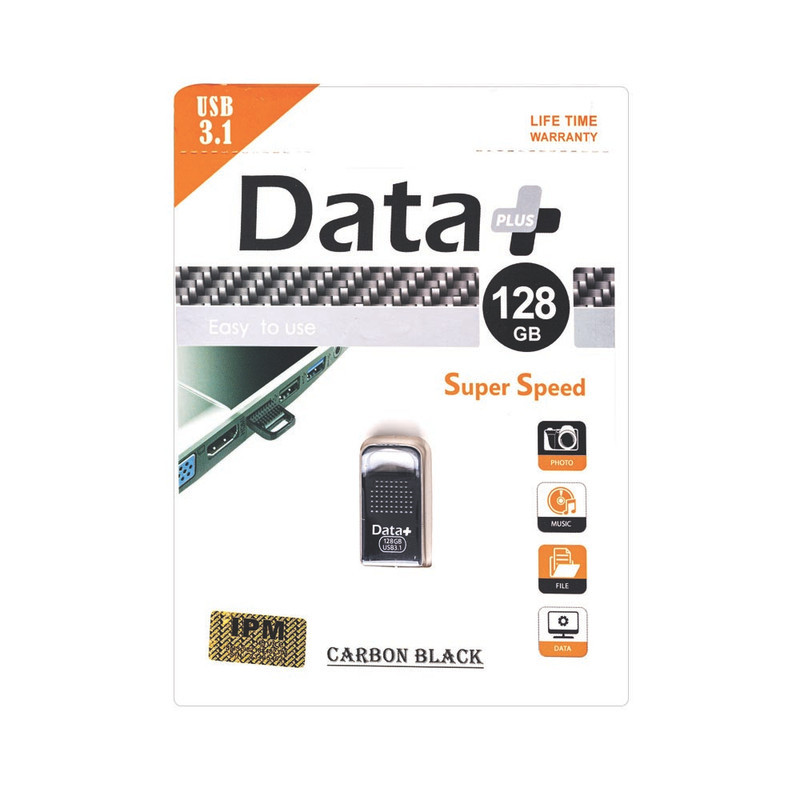 فلش مموری دیتا پلاس مدل USB3.1 CARBON ظرفیت 128 گیگابایت