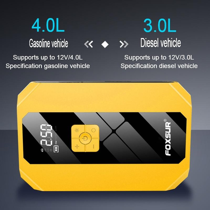 کمپرسور هوا شارژی خودرو فاکسور مدل 4in1-FJS-900