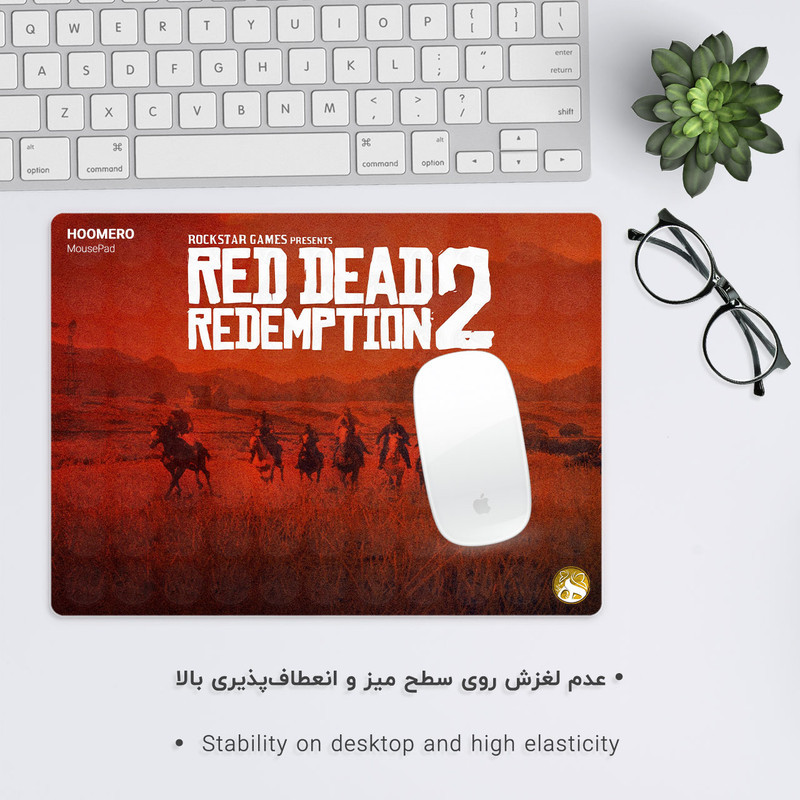 ماوس پد هومرو مدل A2788 طرح بازی Red Dead Online