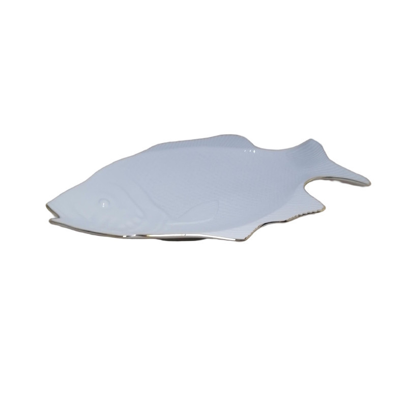 دیس مقصود طرح ماهی کد 38، ابعاد 39×21×2، مناسب شستشو با دست و ماشین ظرفشویی، همراه جعبه