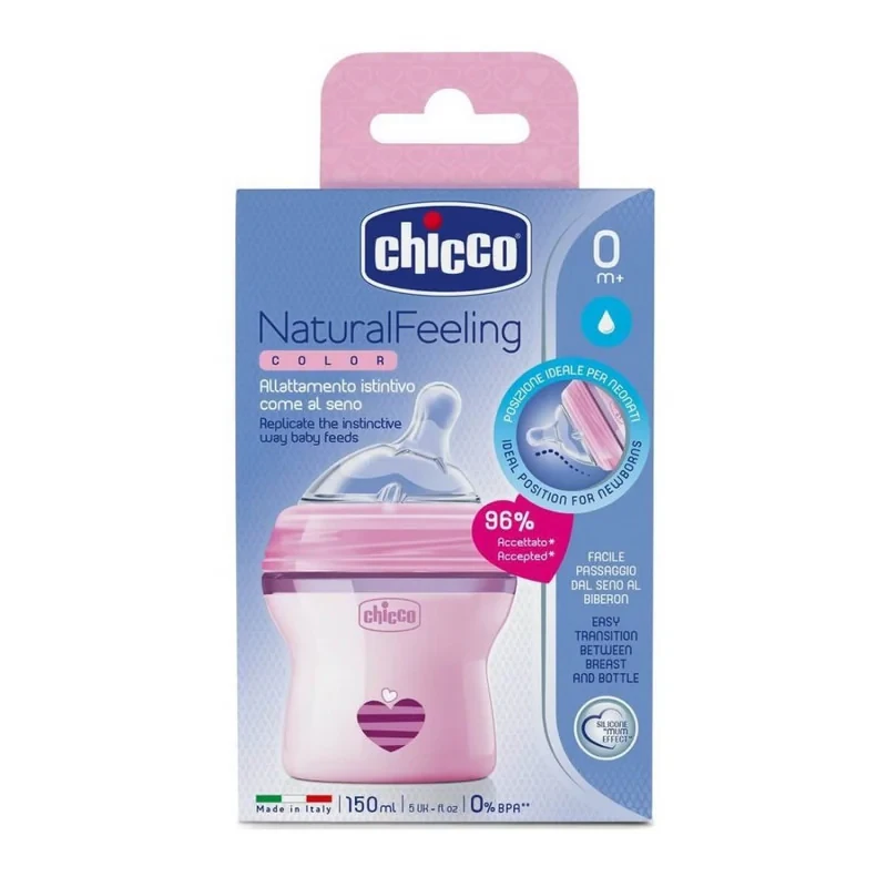 شیشه شیر چیکو مدل نچرال فیلینگ گنجایش 150 میلی لیتر