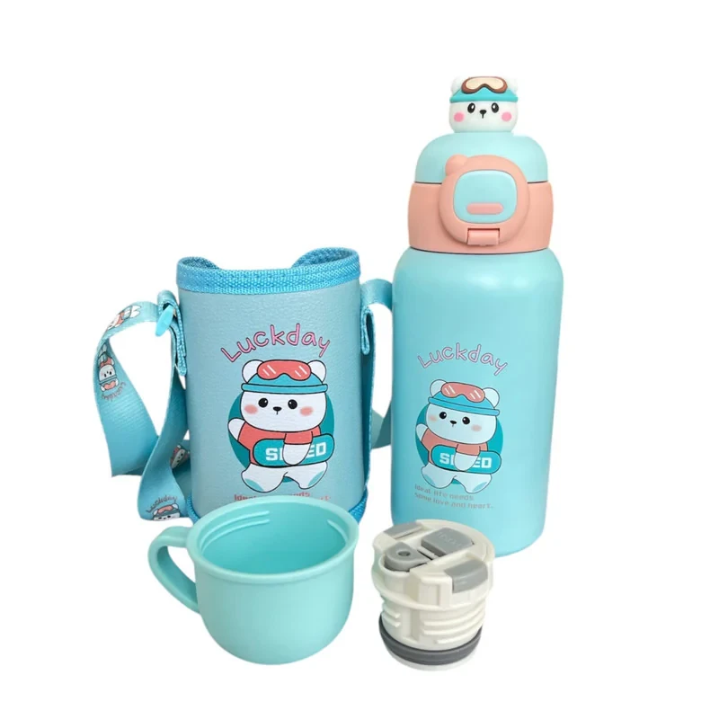 فلاسک کودک دو درب مدل پاندا کد VT2721 گنجایش 0.5 لیتر