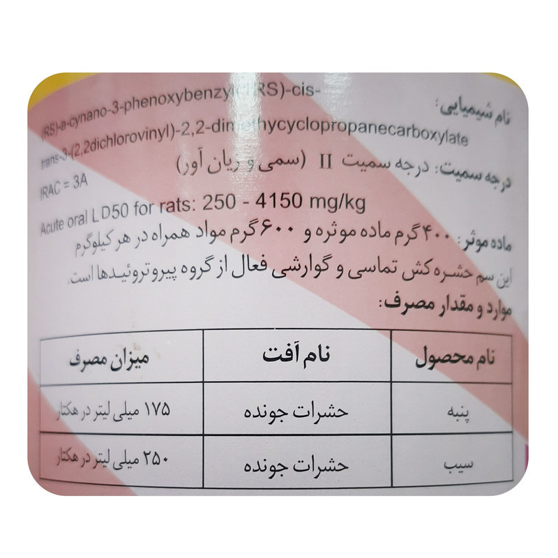 حشره کش سایپرمترین مهان مدل S1 حجم 1 لیتر